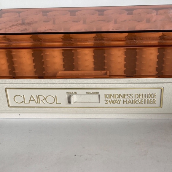 Vintage Clairol Kindness Deluxe 3 Way HairSetter K-400W Made Denmark 20 Rollers - Picture 2 of 9